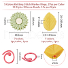 DICOSMETIC Daisy & Leaf Food Grade Eco-Friendly Silicone Needle Caps DIY-DC0002-23-2