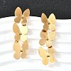 Butterfly 304 Stainless Steel Dangle Stud Earrings for Women EJEW-M102-01G-1