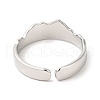 201 Stainless Steel Open Cuff Ring RJEW-E063-41P-3