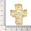 Rack Plating Brass Micro Pave Cubic Zirconia Pendants KK-L224-014G-3