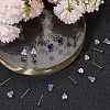 SUNNYCLUE 300Pcs 304 Stainless Steel Flat Round Blank Peg Earring Post STAS-SC0007-33A-4
