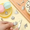 100Pcs 10 Styles Tibetan Style Alloy Pendants TIBEP-CJ0002-55-3