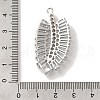 Brass Micro Pave Cubic Zirconia Pendants KK-C072-23B-P-3