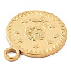 304 Stainless Steel Pendants STAS-M076-02G-2