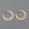 Stylish Large C-shaped Brass Stud Earrings SE2754-2