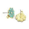 Rack Plating Alloy Stud Earring Finding FIND-C053-07G-02-2