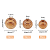 Olycraft 180Pcs 3 Style Round Natural Wood Beads WOOD-OC0001-94-2