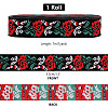 Ethnic Polyester Flower Embroidery Ribbons OCOR-WH0092-16A-2
