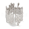 304 Stainless Steel Open Cuff Ring for Women RJEW-U014-06P-3
