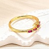 Brass Micro Pave Cubic Zirconia Cuff Rings for Women RJEW-H247-03G-2