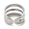 Non-Tarnish 304 Stainless Steel Open Cuff Rings RJEW-Z018-23P-3