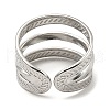 304 Stainless Steel Open Cuff Rings RJEW-Z018-23P-3