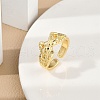 Rack Plating Brass Cuff Rings for Women RJEW-M028-61G-1