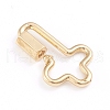Brass Screw Carabiner Lock Charms ZIRC-I041-04G-3