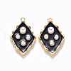 Brass Enamel Pendants KK-T049-055G-03-NF-1