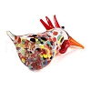 3D Rooster Handmade Lampwork Display Decoration DJEW-C012-01-3