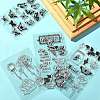 8 Sheets 4 Styles Clear Silicone Stamps DIY-CJ0002-11-6