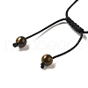 Grade AB 12.5mm Round Natural Tiger Eye Braided Bead Bracelets for Women Men BJEW-C060-01K-3
