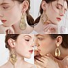 6Pairs 6 Styles Big Rhombus & Teardrop & Flower Dangle Earrings for Girl Women EJEW-SZ0001-56-4