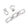 Brass Fold Over Clasps KK-P291-18P-2