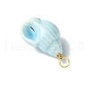 Copper Wire Wrapped Handmade Porcelain Pendants PALLOY-JF03335-4