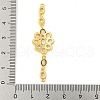 Brass Pave Clear Cubic Zirconia Flower Links Connector Charms KK-P277-50G-3