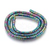 Electroplated Non-magnetic Synthetic Hematite Bead Strand G-E498-01G-2