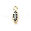 Brass Micro Pave Cubic Zirconia Charms KK-G519-09G-04-1