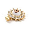 Brass Micro Pave Cubic Zirconia Pendants KK-B059-45G-4