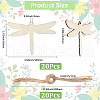 Wood Insect Pendant Decorations HJEW-WH20016-02B-2