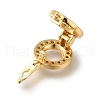 Brass Twister Clasps KK-H480-25G-2