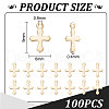 Unicraftale 100Pcs 304 Stainless Steel Tiny Cross Charms FIND-UN0004-03-3