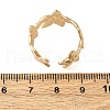Brass Adjustable Open Cuff Rings for Women RJEW-R021-02G-5