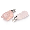 Natural Rose Quartz Pendants G-H259-07P-2