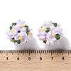 Luminous Polymer Clay Rhinestone Floral Ball Beads CLAY-U002-01D-5