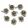 Natural Unakite Pendants G-R485-01B-1