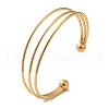 Ion Plating(IP) 304 Stainless Steel Open Cuff Bangles BJEW-Z071-04G-1