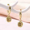 Brass Cubic Zirconia Hoop Earrings EJEW-Q015-01G-D-1