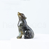 Natural Labradorite Carved Healing Wolf Figurines WOLF-PW0001-13D-1