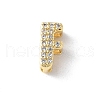 Brass Micro Pave Clear Cubic Zirconia Initial Multi-strand Links KK-S520-01G-06-1