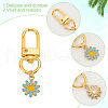 24Pcs 6 Colors Alloy Enamel Pendant Decorations HJEW-GO00009-3