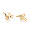 Brass Micro Pave Cubic Zirconia Pendants KK-N263-68G-2
