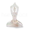 Electroplate Natural Quartz Crystal Yoga Goddess Decorations DJEW-F013-03A-1