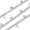 304 Stainless Steel Curb Chains CHS-G041-02P-01-1