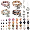 DIY Natural Crazy Agate & Fire Crackle Agate Stretch Bracelet Making Kit DIY-YW0008-49-2