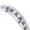 3Pcs 3 Style Glass Seed Rectangle Tile Stretch Bracelets Set BJEW-JB09038-3