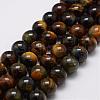 Natural Tiger Eye Bead Strands G-P230-07-10mm-1