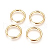 Ion Plating(IP) 304 Stainless Steel Hoop Earrings EJEW-P177-G-06A-2