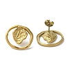 Ion Plating(IP) 304 Stainless Steel Stud Earrings for Women EJEW-Z066-12G-2