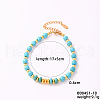 Fashionable Korean Style Brass Synthetic Turquoise Bracelets LH9898-9-1